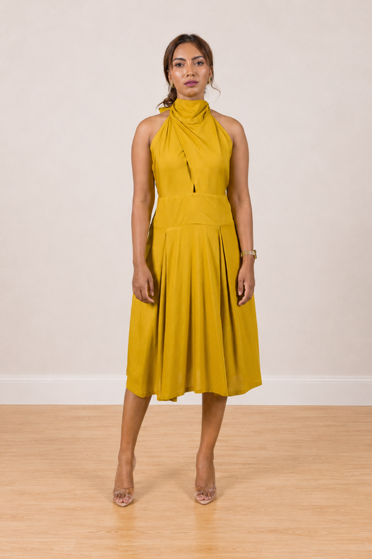 Aria Dress - Honey Gold